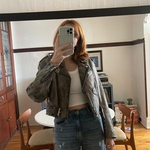 Cropped Leather Jacket